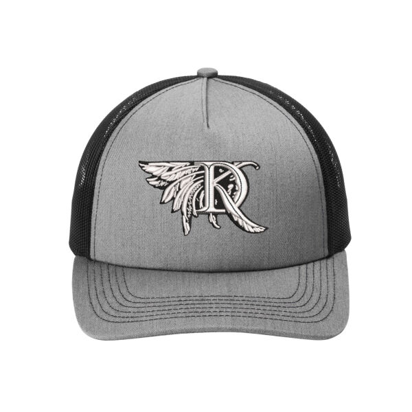 Port Authority® Low-Profile Snapback 5-Panel Trucker Cap - Embroidered Logo Thumbnail