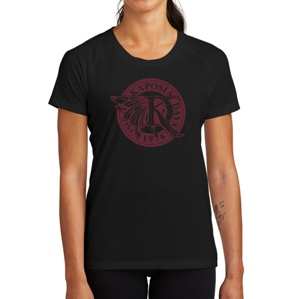 Sport-Tek® Ladies PosiCharge® Tri-Blend Wicking Scoop Neck Raglan Tee - Printed Logo Thumbnail