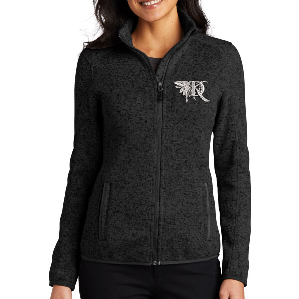 Port Authority Women's Sweater Fleece Jacket - Embroidered Logo Thumbnail